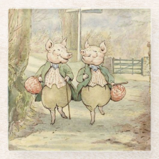 Alexander and Pigling Bland von Beatrix Potter Glasuntersetzer (Vorderseite)