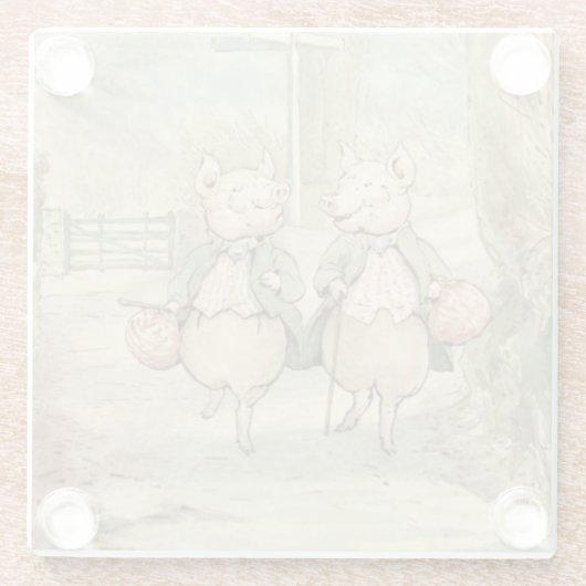 Alexander and Pigling Bland von Beatrix Potter Glasuntersetzer (Rückseite)