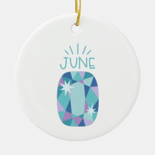 Alexander Birthstone Keramik Ornament