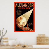 Alexander, Crystal Seer ~ Vintages Magician Poster (Küche)