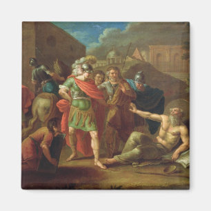 Alexander der Große-Besuche Diogenes in Korinth Magnet