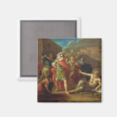 Alexander der Große besucht Diogenes in Corinth Magnet (Vorderseite/Rückseite)