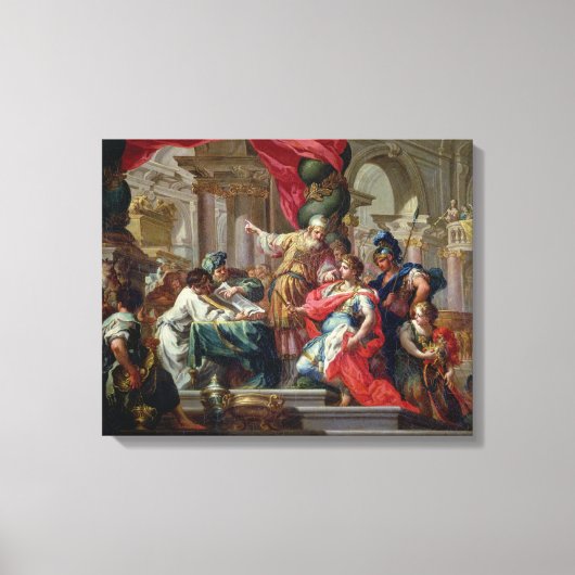 Alexander der Große im Tempel von Jerusalem Leinwanddruck (Vorderseite)