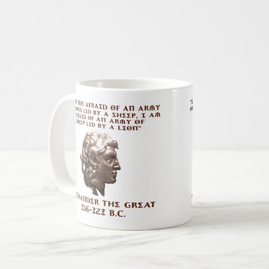 Alexander der Große Kaffeetasse (Vorderseite Links)