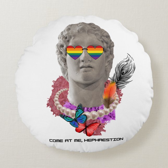 Alexander der Große Rundes Kissen (Vorderseite)