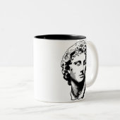 Alexander der Große-Statue Zweifarbige Tasse (VorderseiteRechts)