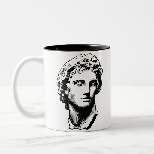 Alexander der Große-Statue Zweifarbige Tasse (Links)