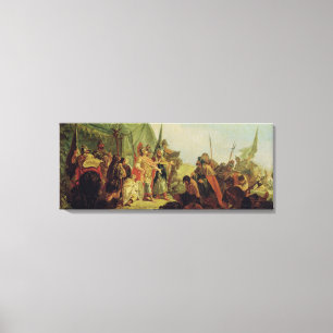 Alexander der Große und Porus Leinwanddruck