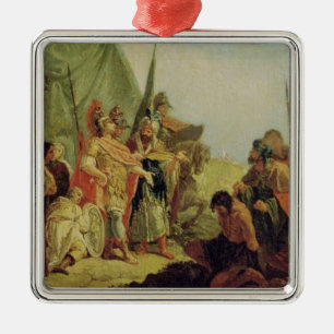 Alexander der Große und Porus Ornament Aus Metall