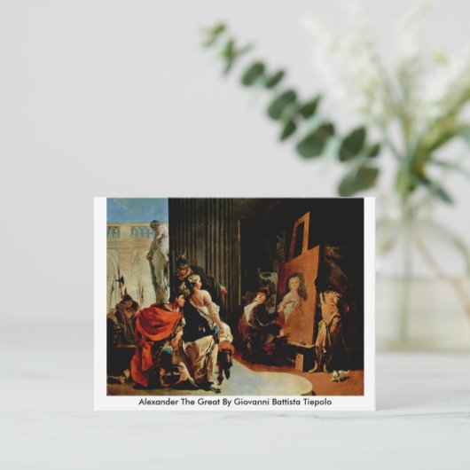 Alexander der Große von Giovanni Battista Tiepolo Postkarte (Stehend Vorderseite)