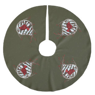 Alexander der Kardinal Tree Skirt Polyester Weihnachtsbaumdecke