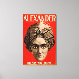 Alexander der Mann, der Magic Poster kennt Leinwanddruck