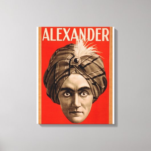 Alexander der Mann, der Magic Poster kennt Leinwanddruck (Vorderseite)