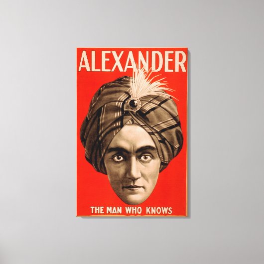 Alexander der Mann, der Magic Poster kennt Leinwanddruck (Vorderseite)