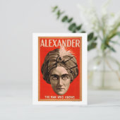 Alexander der Mann, der Magic Poster kennt Postkarte (Stehend Vorderseite)
