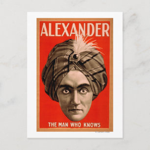 Alexander der Mann, der Magie kennt Poster Postkarte