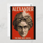 Alexander der Mann, der Magie kennt Postkarte (Vorne/Hinten)