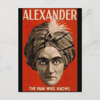 Alexander der Mann, der Magie kennt Postkarte