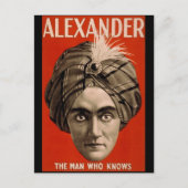 Alexander der Mann, der Magie kennt Postkarte (Vorderseite)