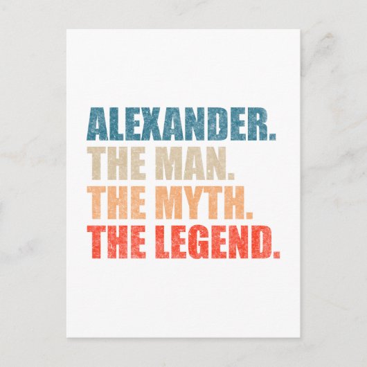 Alexander Der Mann Der Mythos Die Legende Postkarte (Vorderseite)
