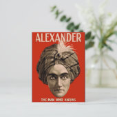 Alexander der Mann, der weiß Postkarte (Stehend Vorderseite)
