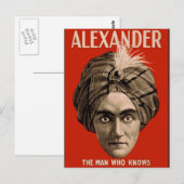 Alexander der Mann, der weiß Postkarte (Vorne/Hinten)