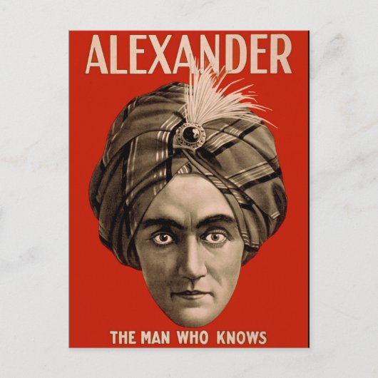 Alexander der Mann, der weiß Postkarte (Vorderseite)