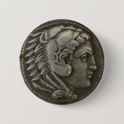 Alexander die Große Münze Button (Vorderseite)