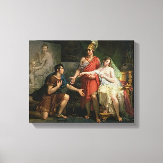 Alexander die Großen Hände über Campaspe Leinwanddruck (Vorderseite)