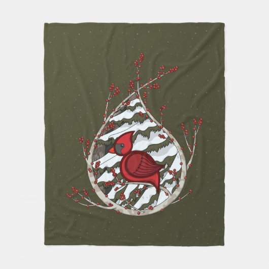 Alexander die Kardinals-Fleece-Decke Fleecedecke (Vorderseite)