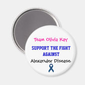 Alexander Disease Awareness Magnet Team Olivia (Vorderseite/Rückseite)