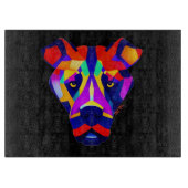 Alexander Dog black glass cutting board Schneidebrett (Vorderseite)