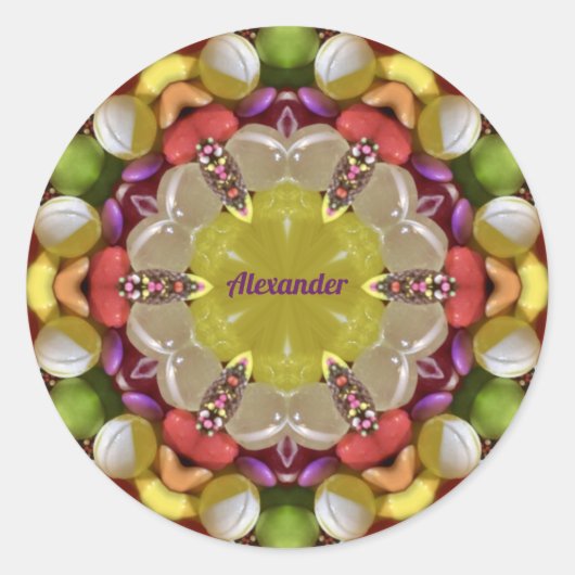 ALEXANDER ~ EASTER CANDY ~ Klassischer Rundaufkleb Runder Aufkleber (Vorderseite)