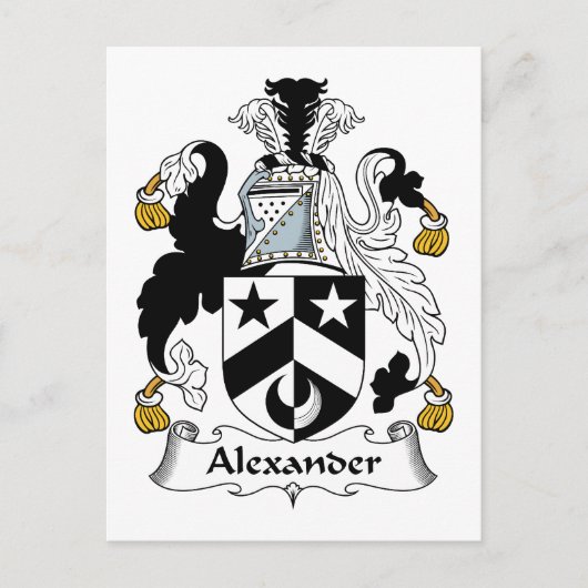 Alexander Familienwappen Postkarte (Vorderseite)