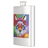 Alexander-Flasche aus rostfreiem Stahl Flachmann (Links)