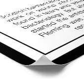 Alexander Fleming Poster (Ecke)