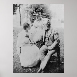 Alexander Graham Bell mit Helen Keller Poster