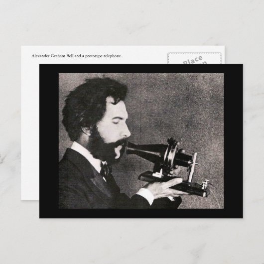 Alexander Graham Bell Postkarte (Vorne/Hinten)