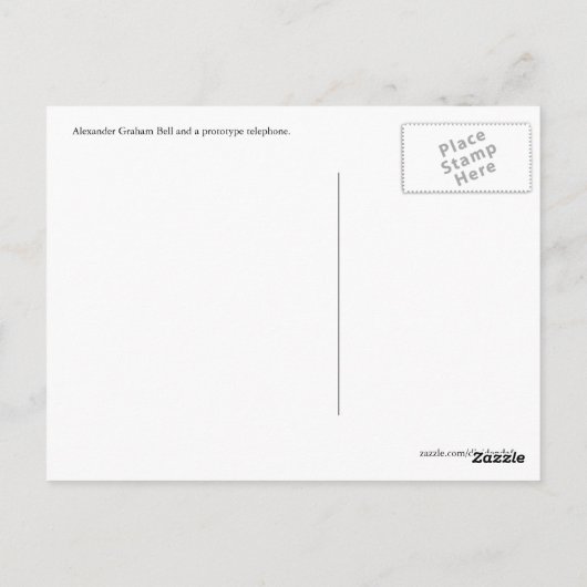 Alexander Graham Bell Postkarte (Rückseite)