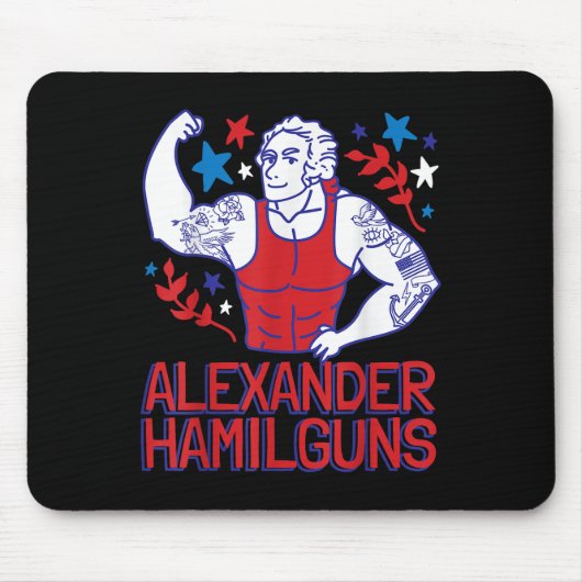 Alexander Hamilguns Hamilton 4. Juli Gym Instr Mousepad (Vorne)