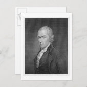Alexander Hamilton (1757-1804), graviert durch Joh Postkarte (Vorne/Hinten)