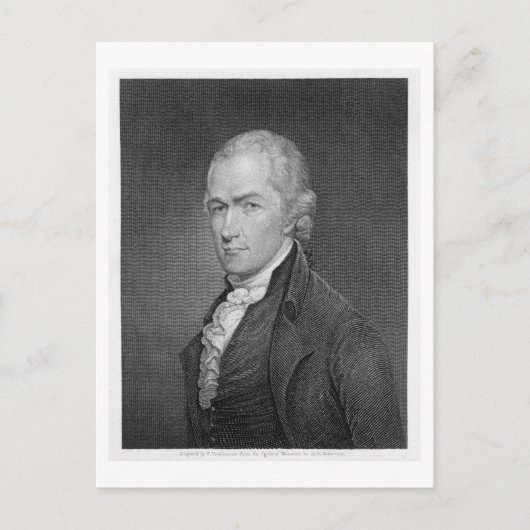 Alexander Hamilton (1757-1804), graviert durch Joh Postkarte (Vorderseite)