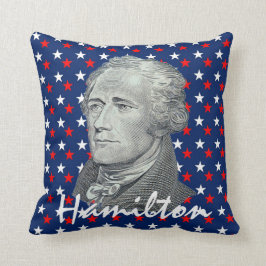 Alexander Hamilton auf den roten, weißen und Kissen