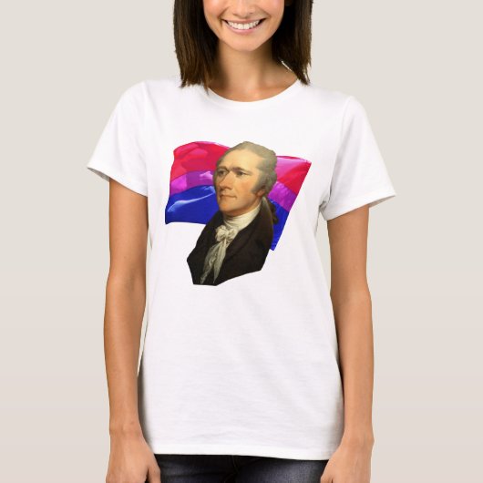 Alexander Hamilton + Bisexueller Stolz T-Shirt (Vorderseite)