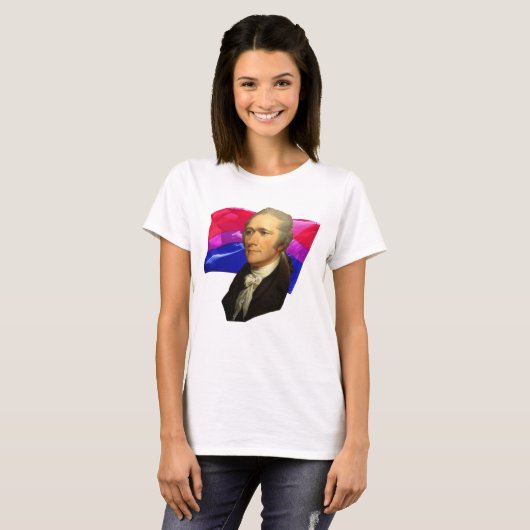 Alexander Hamilton + Bisexueller Stolz T-Shirt (Vorne ganz)