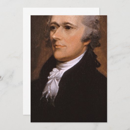 Alexander Hamilton Einladung (Vorne/Hinten)