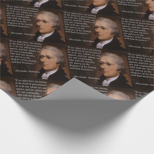 Alexander Hamilton "Enemy Leader"-Geschenk Geschenkpapier (Ecke)