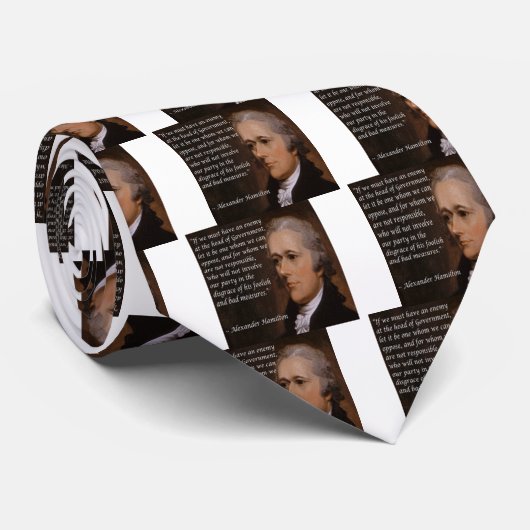 Alexander Hamilton "Enemy Leader"-Geschenk Krawatte (Gerollt)