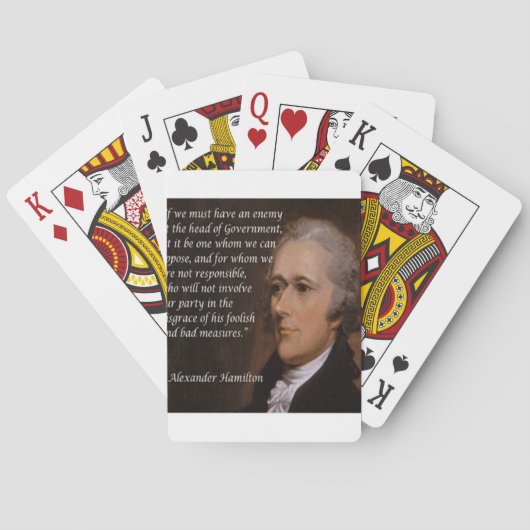 Alexander Hamilton "Enemy Leader"-Geschenk Spielkarten (Rückseite)