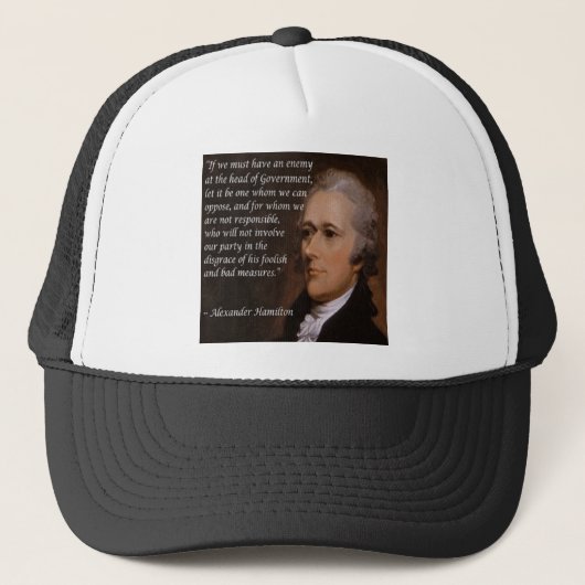Alexander Hamilton "Enemy Leader"-Geschenk Truckerkappe (Vorderseite)